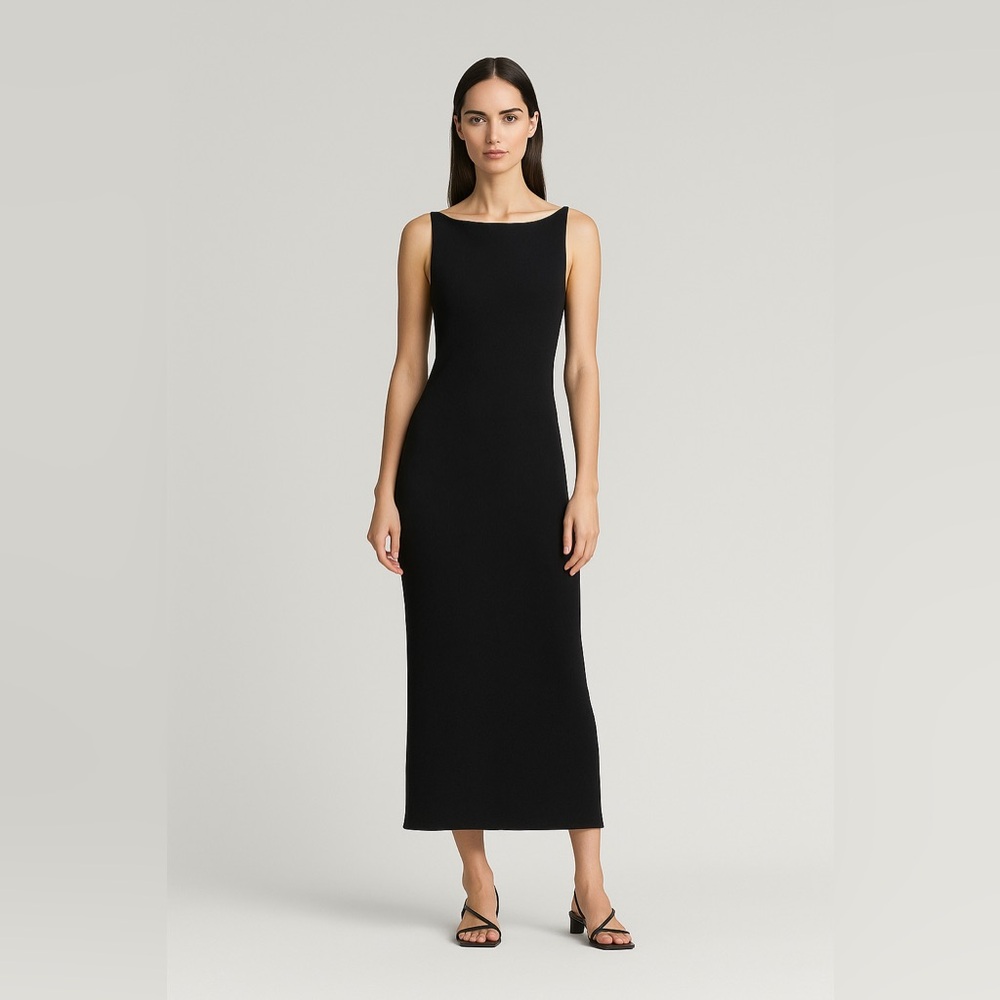 Aritzia Babaton black maxi dress lyocell lightweight jersey